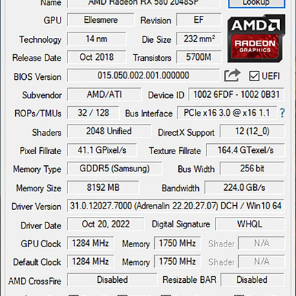 MLLSE AMD RX 580 8GB 2048SP Gaming Graphics Card GDDR5 256Bit PCI-E 3.0 ×16 8Pin Radeon GPU Rx 580 Video Card Placa De Video