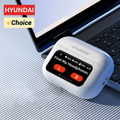 Choice HYUNDAI HY-Y11 Bluetooth Earphones LED A6 Screen Wireless Earbuds TWS ANC In Ear Sports Headphones with Mic Xiaomi Lenovo