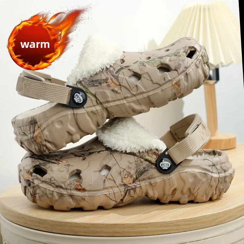 YRZL Mens Slippers Sandals for Men Clogs Autumn Winter Bedroom Plush Home Cotton Slipper Cute Warm Non-slip Indoor Women Slipper