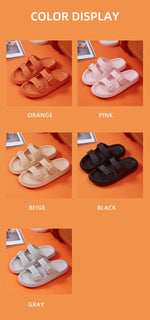 Fashion Buckle Thick Platform Slippers Women Home Soft Sole eva Cloud Slides Sandals Woman 2023 Summer Non Slip Beach Flip Flops
