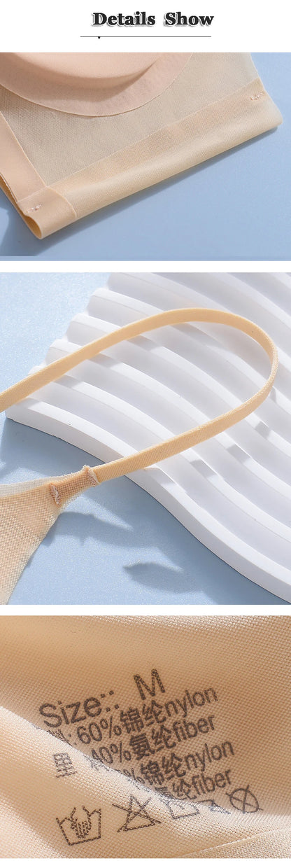 Ultra-thin Ice Silk Padded Bra Seamless Underwear Women's Thin Section  Sling Beautiful Back Vest Tops Big Chest Small Sleep Bra