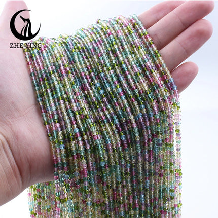 Zhe Ying 10strands/lot Tea Color Glass Beads Hydro Round Micro Faceted Crystal Loose Beads for Bracelet Necklace Accessories