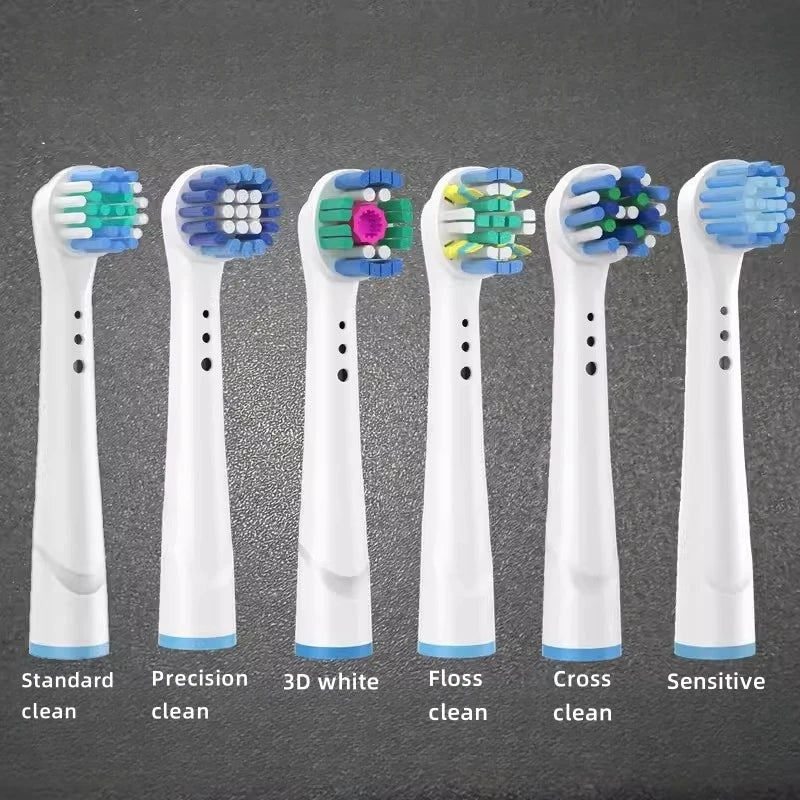 4/8PCS Replacement Brush Heads for Oral B Electric Toothbrushes Floss Cross Action 3D Pro White Precision Standard Daily Clean