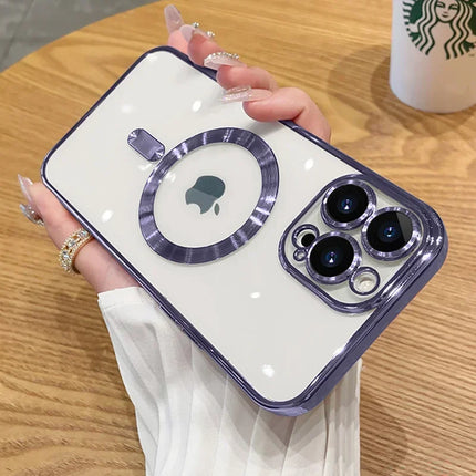 Magnetic Case For iPhone 17 16 15 14 13 12 11 Pro Max Plus Wireless Charge Cover With Lens Protector