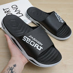 Big Size Men's Slippers Summer Sport Style Slides Anti-slip Thick Sole Breathable Fashion Slip-on Beach Leisure Sandals