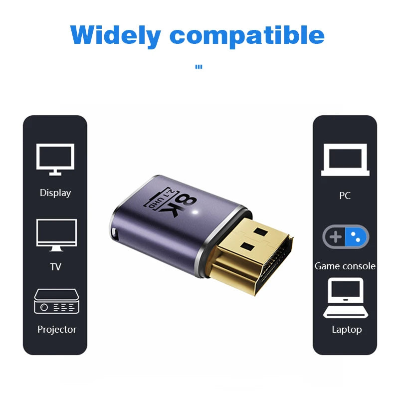 HDMI-compatible Cable Adapter mini micro hdmi to HDMI 2.1 Converter 48Gpbs 8K60HZ 4K120HZ for HDTV Projector PS4 PS5 Laptop PC