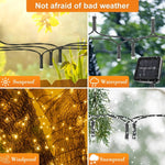 23-99ft LED Solar Light 50-300 Lights Outdoor Waterproof Fairy Garland Lights Christmas Party Halloween Decorations Solar Lights