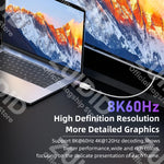 Mini DP to Displayport 1.4 Adapter Converter 8K@60Hz Bi-Directional DP to Mini DP Male to Female Cable Extender for MacBook Pro