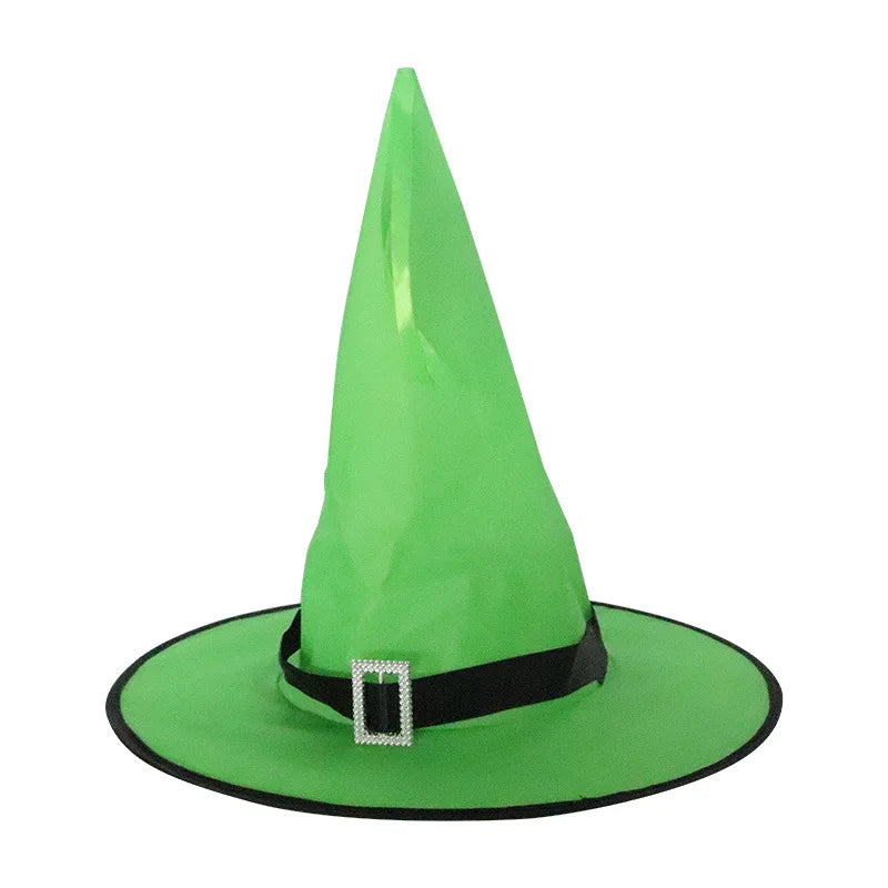 LED Halloween Flashing Light Witch Hat Starry Sky Ghost Festival Dress Up Glowing Elf Ghost Hat Lamp Home Decoration