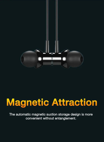 EARDECO 80 Hours Endurance Bluetooth Sport Headphone with Mic Wireless Headphones Bass Stereo Neckband Earphones Bluetooth 5.3