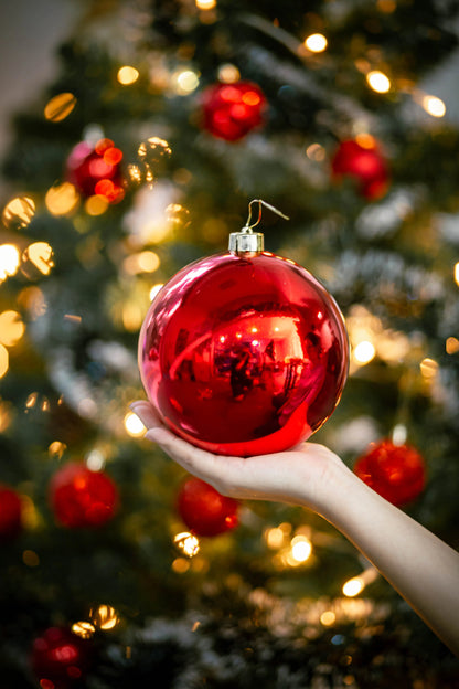 Christmas decorations red Ball 15cm Decorative Ornaments Ideal For Shopping Malls And Hotels Christmas Colorful Ball Decorations