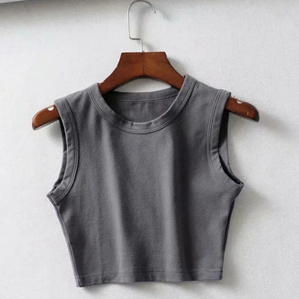 summer vintage white crop tops women biker black punk sexy tank top korean streetwear cropped sleeveless top feminino