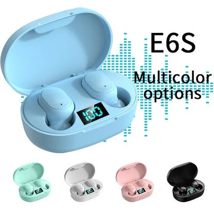 A6s Bluetooth Headset TWS Sports Headset E6s Touch Mini Wireless Bluetooth Headset 5.0 Touch Touch Headset for xiaomi earbuds