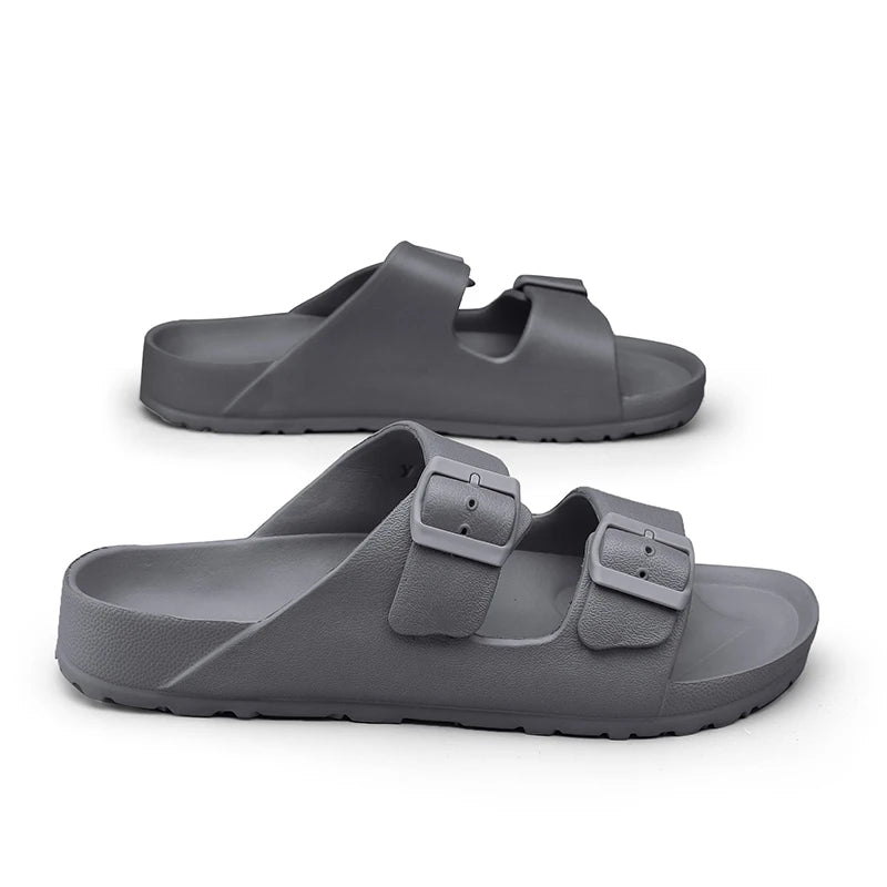 Summer Adjustable Soft Slides Slippers For Men Flat EVA Slippers Lightweight Anti Slip Slippers Size 35-47 48 49  Dropshipping