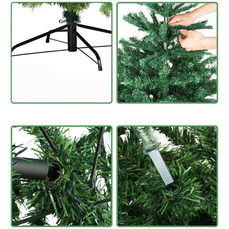 [UK STOCK] 90cm-210cm Christmas tree PVC Green Tree Christmas Artificial Tree,Christmas tree Indoor Outdoor DIY Christmas tree
