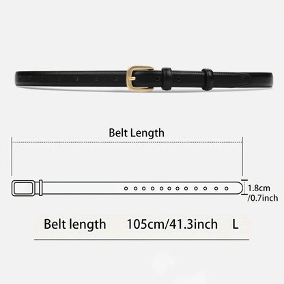 Simple Pin Buckle Skinny Belts Solid Color PU Waistband Adjustable Thin Belt Jeans Pants Belt For Women