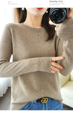 Women Sweater O-neck Autumn Winter BasicPullover Warm Casual Pulls Jumpers Korean FashionSpring Knitwear Bottoming Shirt 2023