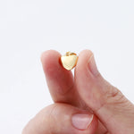 4pcs/lot 14K 18K Gold Plated Heart Charm with Jump Ring Necklace Making Supplies Solid Love Pendant For DIY Jewelry Accessories