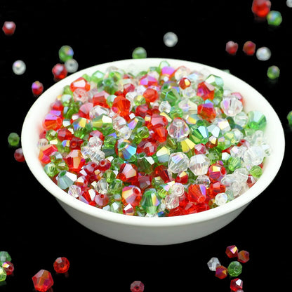Loose Acrylic Pointed Christmas Beads Mixed AB Colors Spacers For Jewelry Making DIY Decoration Bracelets Accessories 3/4/6MM