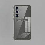 Transparent Card Slot Silicone Case For Samsung Galaxy S25 S24 S23 S22 S21 Plus Note 20 Ultra S20 FE Protection Cover