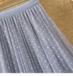 Tutu Tulle Long Maxi Skirt Women Fashion 2023 Korean Cute Pink High Waist Pleated Skirt Mesh Female Lady Aesthetic Faldas