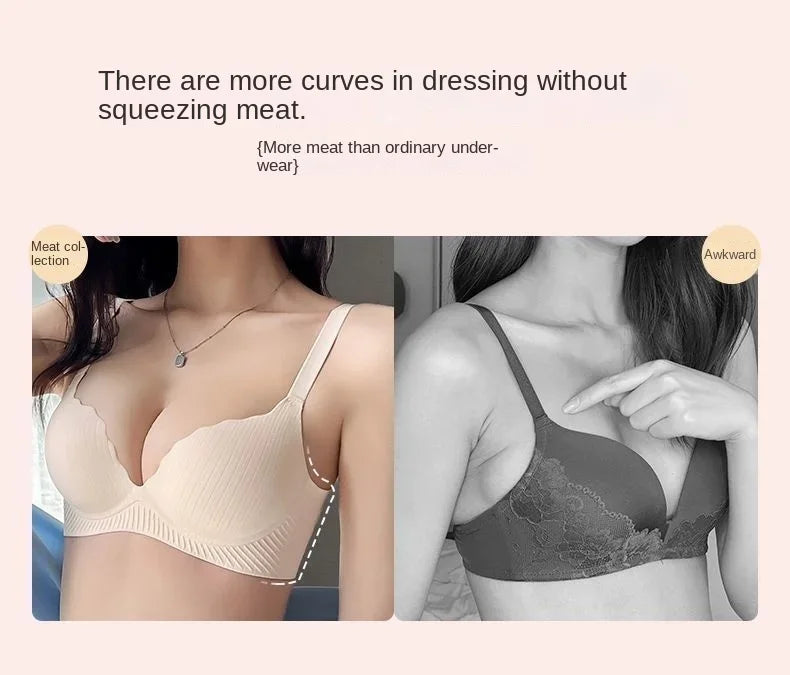 2024 New Push Up Bra for Small Chest  Ultra Thick 6CM Padded No Steel Ring Comfortable & Sexy Lift Lingerie for Flat Chest Women