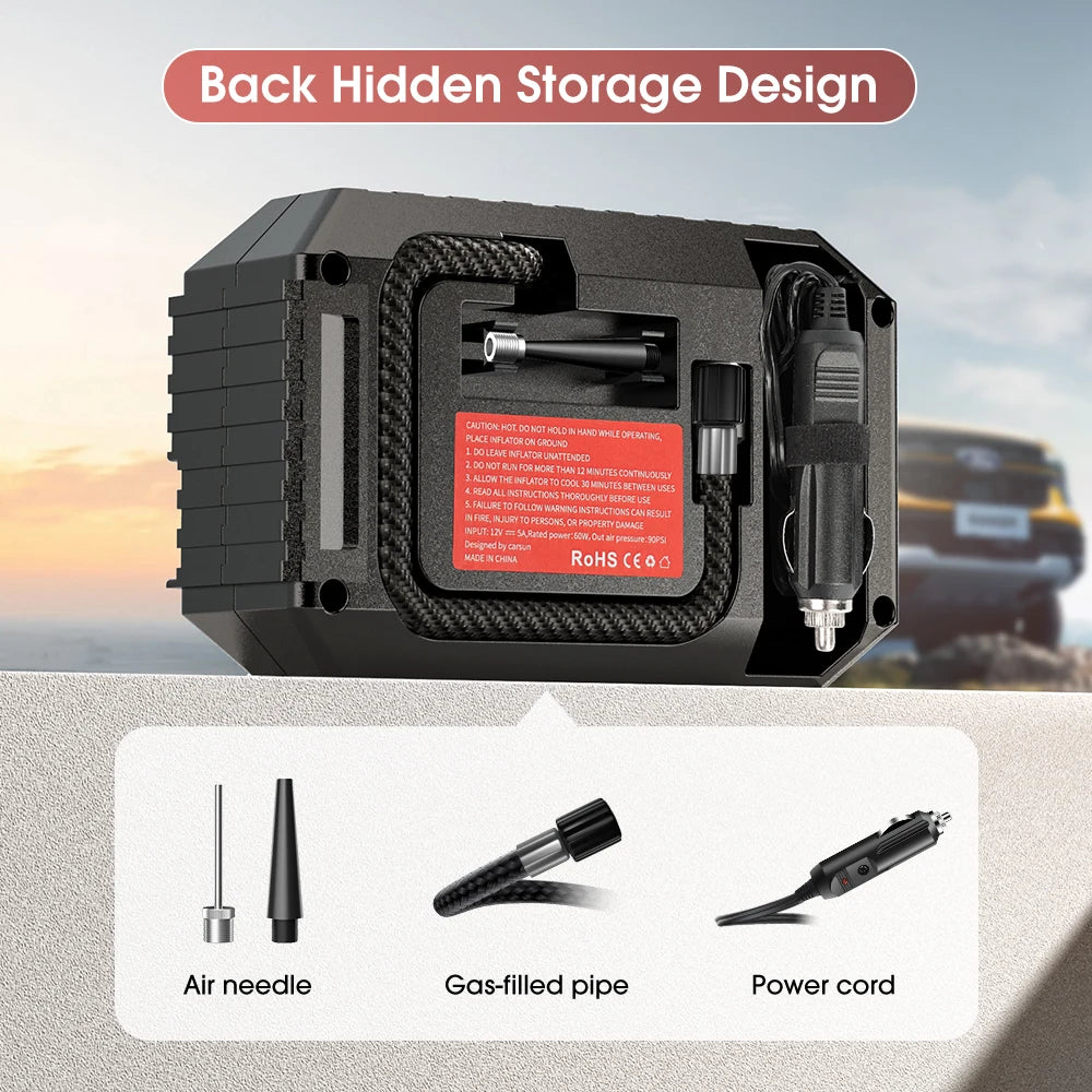 Mini Air Pump Tire Inflator Car Electric Mini 20L/Min Portable Air Compressor For Car Motorcycles Bicycle Inflatable