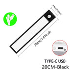3colors in one lamp / Black-20cm TYPE-C