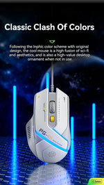 Inphic Pg1 Wired Mouse Gaming Mouse RGB Light Emitting   Macro Programming 12800DPI  6 Keys Computer Mouse For Office Home