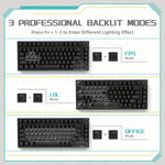 AJAZZ AK820 Wired with rotary volume buttons Hot-swappable keys for office and home mechanical keyboards