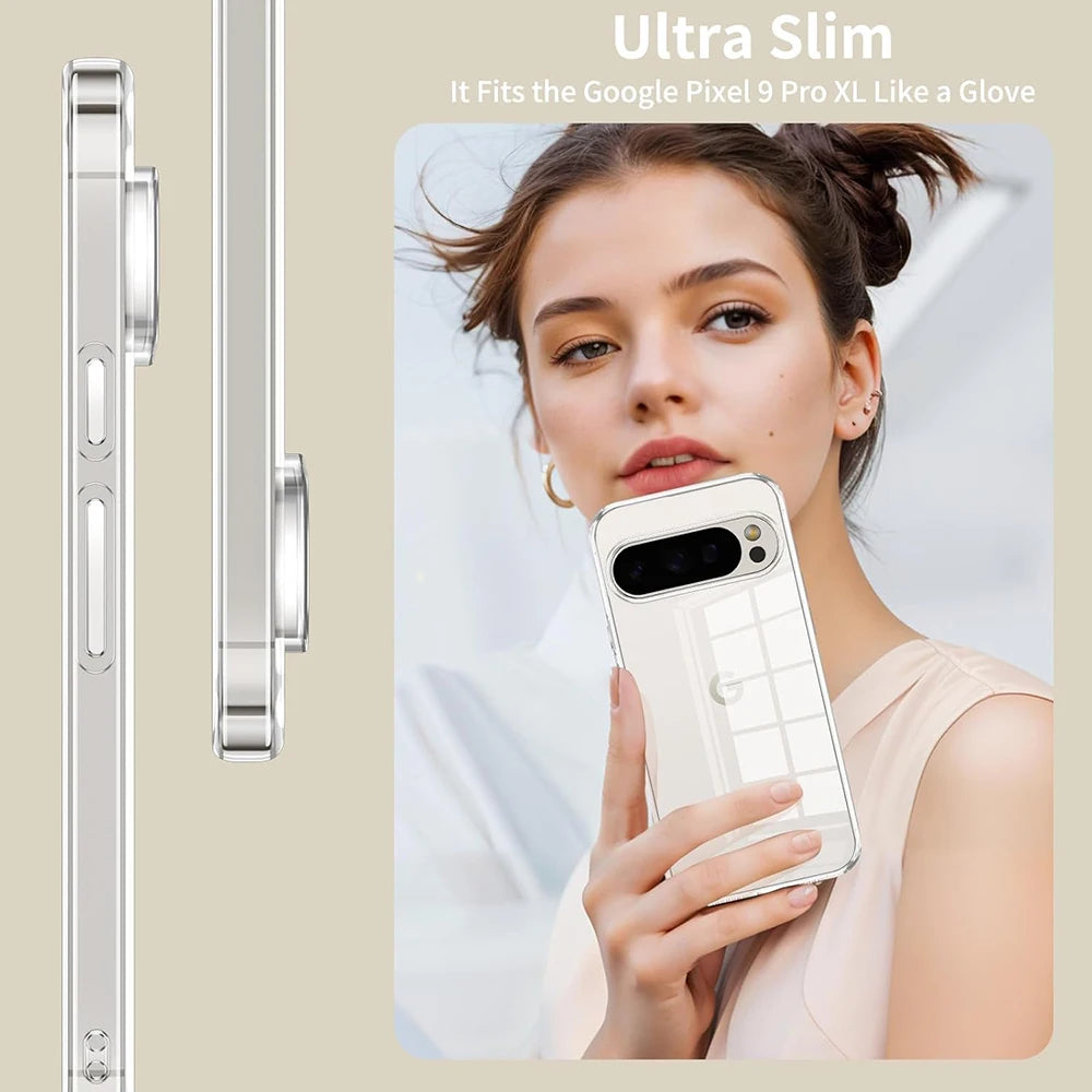 Ultra Thin Shockproof Silicone Soft Case For Google Pixel 9A 9 ProXL 8 8A 7 7A 6 6A Pro XL 5 Transparent Back Cover Clear Shell