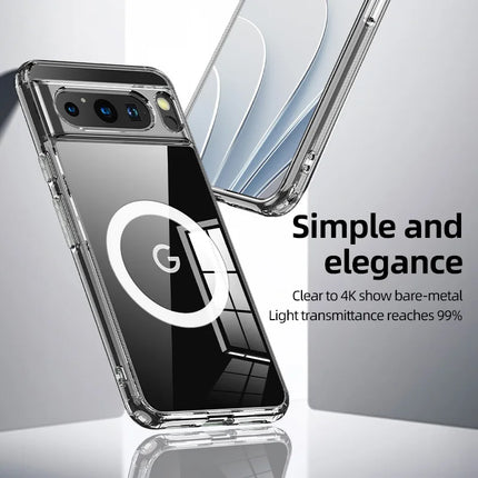 2025 Fashion Magnetic Case For Google Pixel 9 Pro 8 8A 7 10 Dull Polish Wireless Charger Cover Anti-knock Cases For Pixel 9A 7A