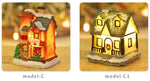 1~6pcs LED Night Light Christmas Ornaments 2024 Luminous Castle Snow House Sculpture Xmas Decoration for Home New Year Navidad