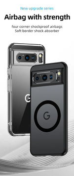 2025 Fashion Magnetic Case For Google Pixel 9 Pro 8 8A 7 10 Dull Polish Wireless Charger Cover Anti-knock Cases For Pixel 9A 7A