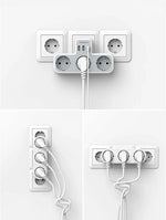 TESSAN EU Plug Power Strip with 3 AC Outlets +3 USB Ports, 6 In 1 Wall Charger Power Socket Adapter Overload Protection for Home