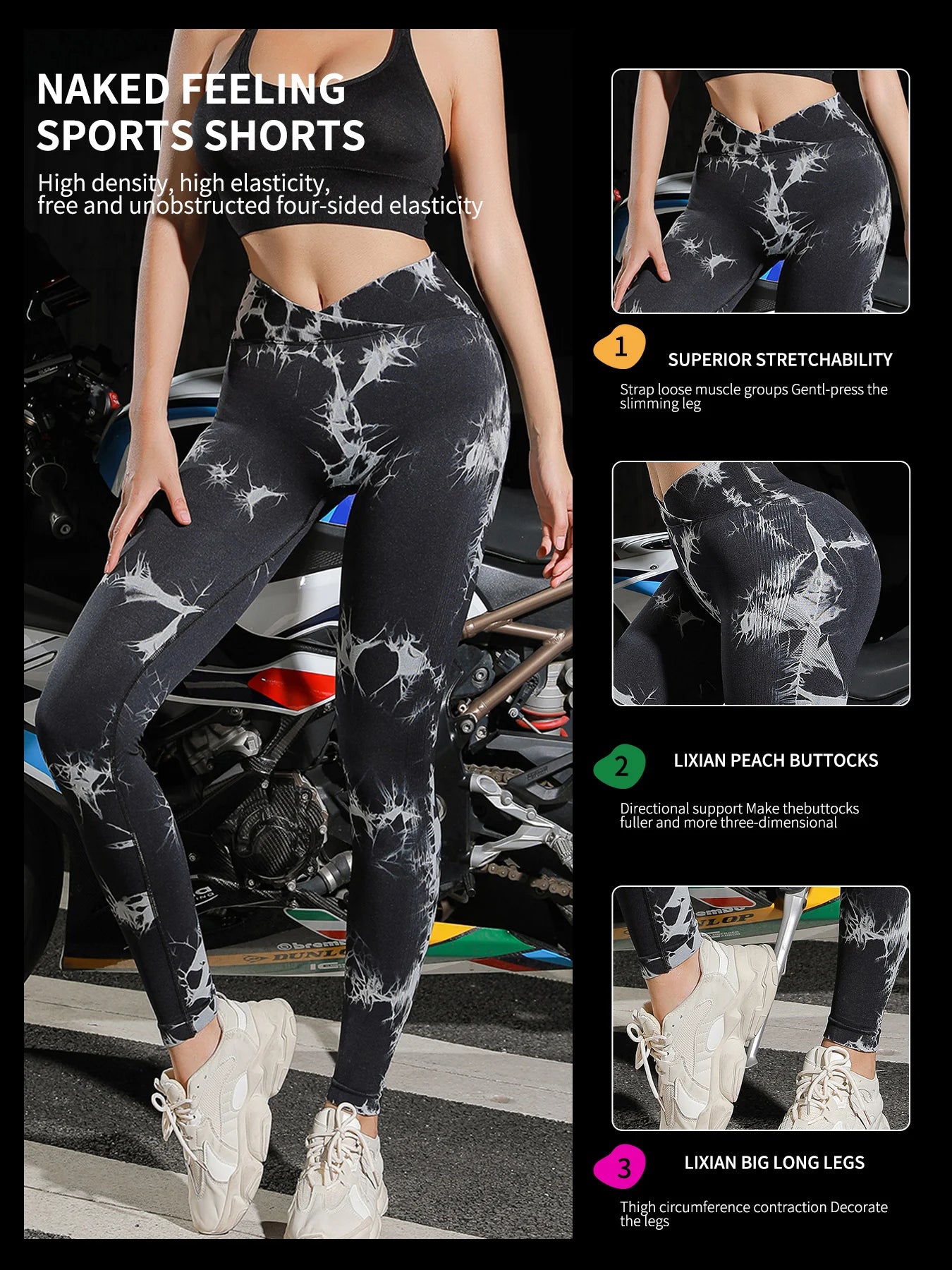 Tie Dye Fitness Legging Woman Push Up Workout Sport Leggings Women Scrunch Butt Female Outfit Gym Seamless Legging Pants
