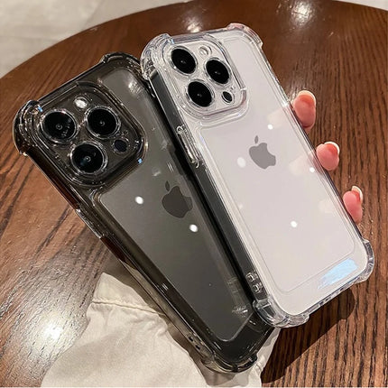 Transparent Silicone Phone Case For iPhone 17 16 15 14 13 12 11 Pro Max Air 16E X XS 7 8 Plus SE2 Shockproof Soft Cover