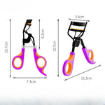 Eyelash Curler with 10pcs Replacement Pads Women Professional Eyelashes Curling Tweezers Clips Lasting Eyes Makeup Beauty Tools