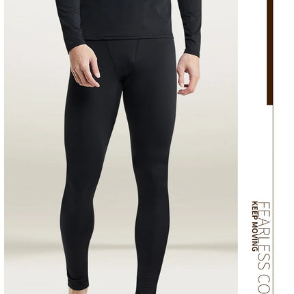 Warm Pants For Men With Plush And Thickened Autumn And Winter High Elasticity, Tight Fitting Sports Bottoms And Slim Fitting Pan
