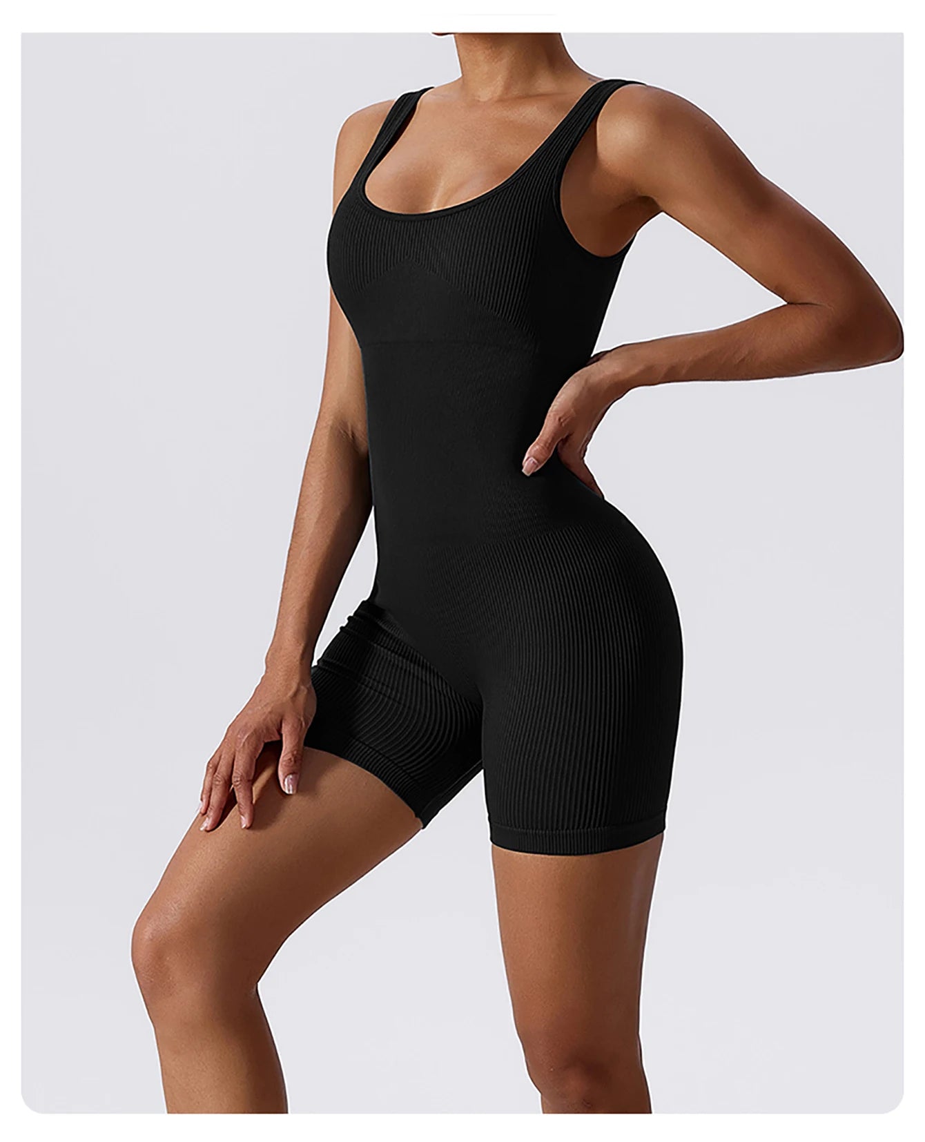 High Elastic Integrated Tight Fitting Jumpsuit Aerial Beauty Back Yoga Suit Seamless Jumpsuit for Women