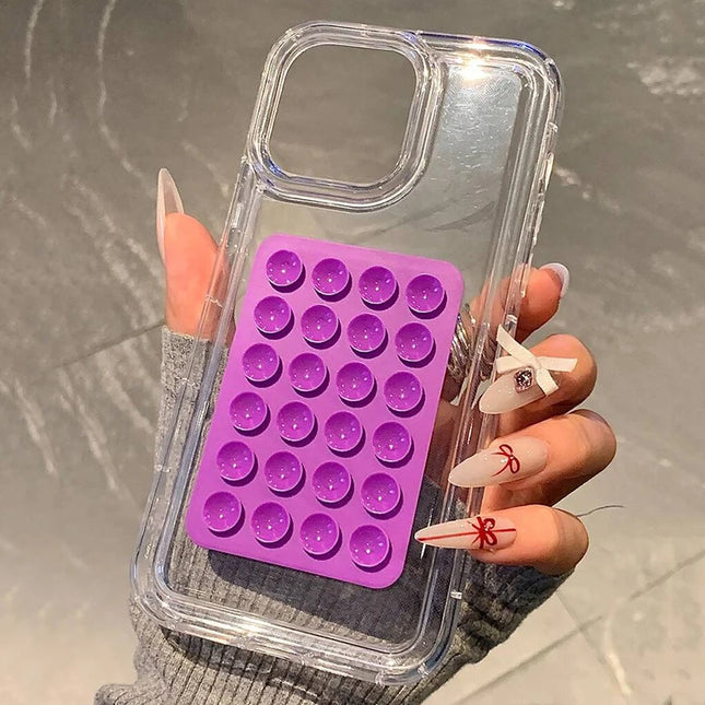Phone Case For iPhone 16 15 14 Pro Max Plus 11 12 13 Pro 7 8 Plus XR X XS SE2 3D Suction Cup Airbag Transparent Shockproof Cover