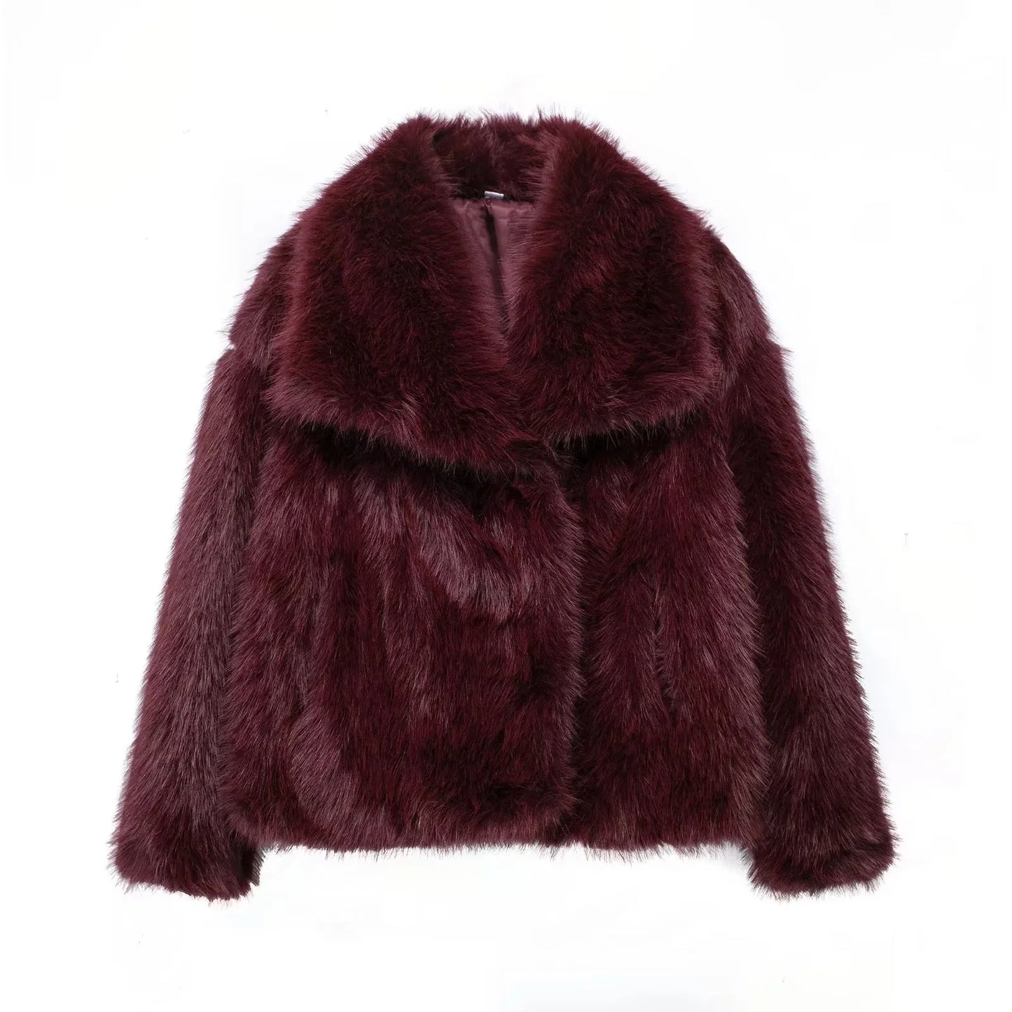 ZADATA Women's 2023 Winter New European and American Style Artificial Fur Effect Short Jacket 4360240 712