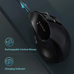 Bluetooth Vertical Wireless Mouse for Tablet Laptop Notebok Rechargeable USB Wireless Mouse Ergonomics Right Hand