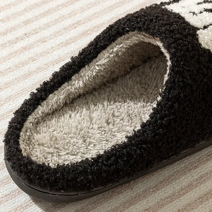 Fashion Halloween Slippers Indoor Warm Winter Cute Skull Toes Funny Women Slipper Soft Sole Anti-slip Home Plush Shoes for Gift
