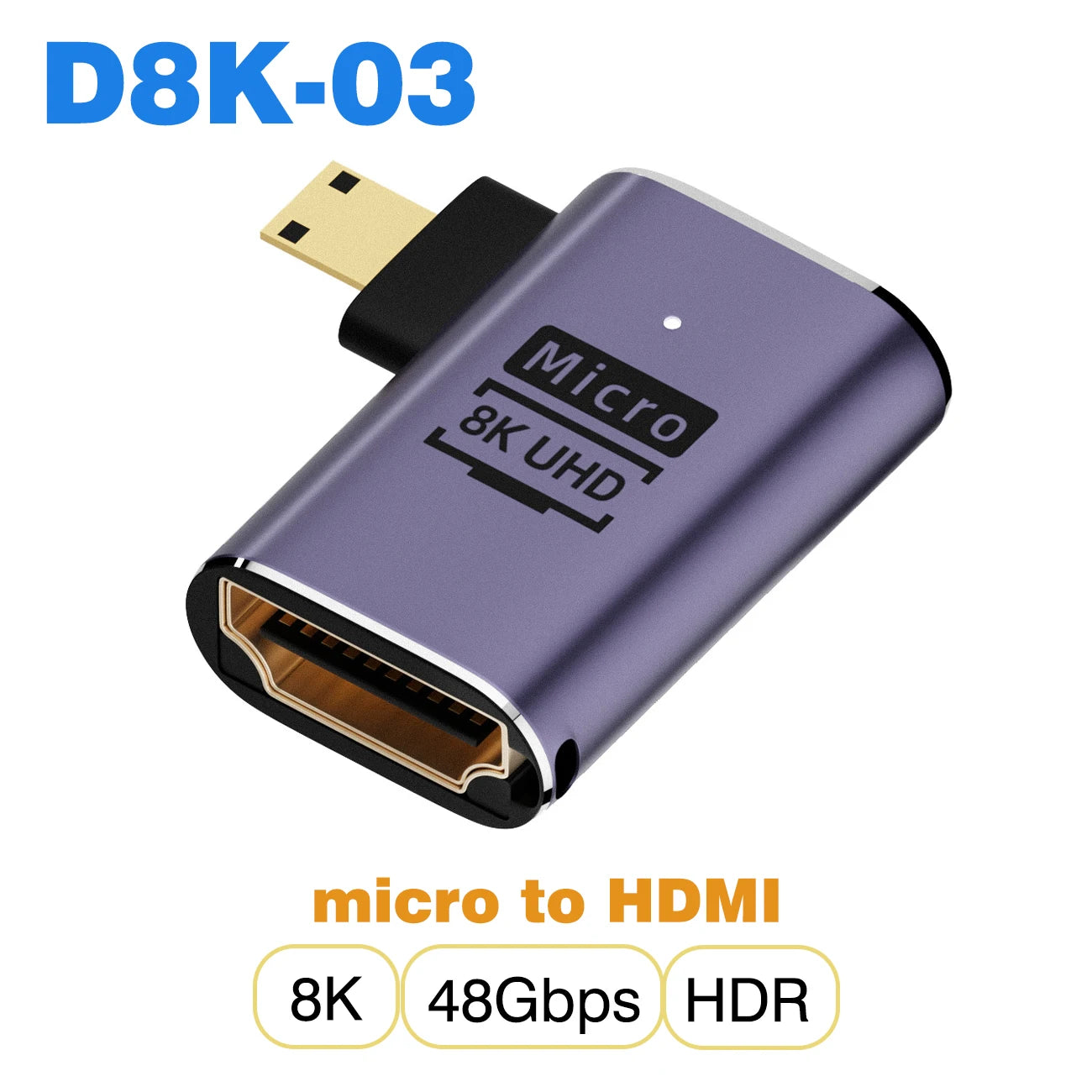 UGOURD HDMI2.1 Cable Adapter mini micro hdmi to HDMI 2.1 Converter 48Gpbs 8K60HZ 4K120HZ for HDTV Projector PS4 PS5 Laptop PC