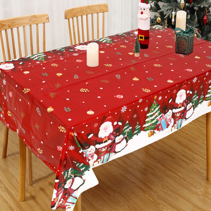 Christmas Tablecloth Merry Christmas Decorations For Home 2024 Navidad Noel  Xmas Tablecloth Decor Happy New Year Gift 2025