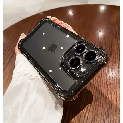 Transparent Silicone Phone Case For iPhone 17 16 15 14 13 12 11 Pro Max Air 16E X XS 7 8 Plus SE2 Shockproof Soft Cover