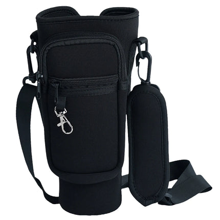 40oz Neoprene Water Bottle Carrier Bag For Stanley Quencher Cup Sleeve with Adjustable Shoulder Strap Water Bottle Holder Pouch