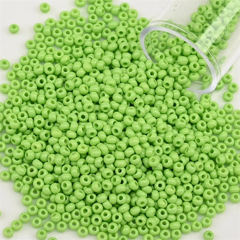 12Grams/Tube 2mm Metallic Seed Beads Japanese Round Glass Seedbeads For DIY Needlework Dress Adornment Sewing 1200pcs