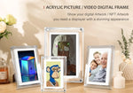 Acrylic Digital Photo Frame 5/7 Inch 1000mAh Vertical Display IPS Screen 2G Memory Battery Porta Retrato Digital